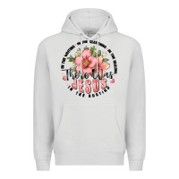 Dove Grey there was jesus Premium Hoodie - JahusDesignShop