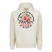 Oatmeal Heather there was jesus Premium Hoodie - JahusDesignShop