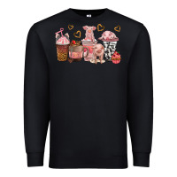Black pigs coffee cups Premium Sweatshirt - texasbilliewilder