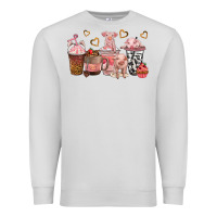 Dove Grey pigs coffee cups Premium Sweatshirt - texasbilliewilder