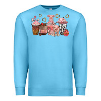 Ocean Blue pigs coffee cups Premium Sweatshirt - texasbilliewilder