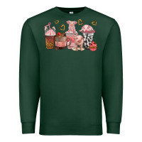 Sports Green pigs coffee cups Premium Sweatshirt - texasbilliewilder