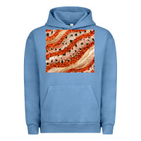 Pigment Pebble Blue orange glitter Urban Hoodie - JahusDesignShop
