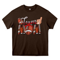 Chocolate Brown team mom Heavy Core Tee - CowhideDigitalArt