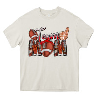Cream team mom Heavy Core Tee - CowhideDigitalArt