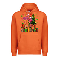 Carrot flamingo merry christmas Premium Hoodie - AdoDesignShop