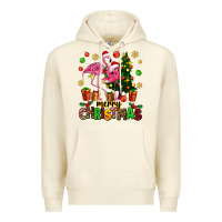 Sandshell flamingo merry christmas Premium Hoodie - AdoDesignShop