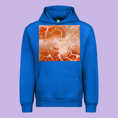 Orange Glitter Urban Hoodie Designed By Jahusdesignshop