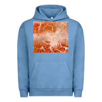 Pigment Pebble Blue orange glitter Urban Hoodie - JahusDesignShop