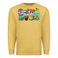Antique Gold rainbow coffee cups Premium Sweatshirt - texasbilliewilder