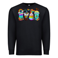 Black rainbow coffee cups Premium Sweatshirt - texasbilliewilder
