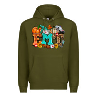 Army Green emt with fall Premium Hoodie - AdoDesignShop