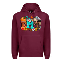 Burgundy emt with fall Premium Hoodie - AdoDesignShop