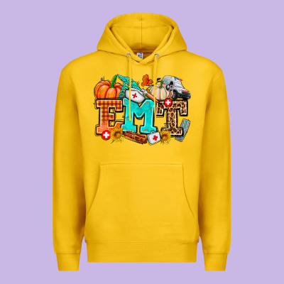 Emt With Fall Premium Hoodie Designed By Adodesignshop