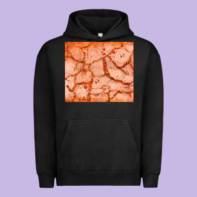 Orange Glitter Urban Hoodie Designed By Jahusdesignshop