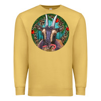 Antique Gold Dark Goat Christmas Premium Sweatshirt - RanaPortraitStore