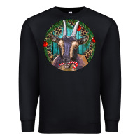 Black Dark Goat Christmas Premium Sweatshirt - RanaPortraitStore