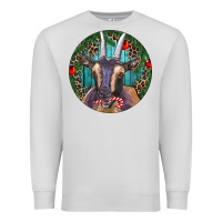 Dove Grey Dark Goat Christmas Premium Sweatshirt - RanaPortraitStore