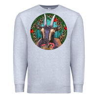 Heather Grey Dark Goat Christmas Premium Sweatshirt - RanaPortraitStore