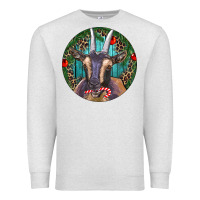 Oatmeal Heather Dark Goat Christmas Premium Sweatshirt - RanaPortraitStore