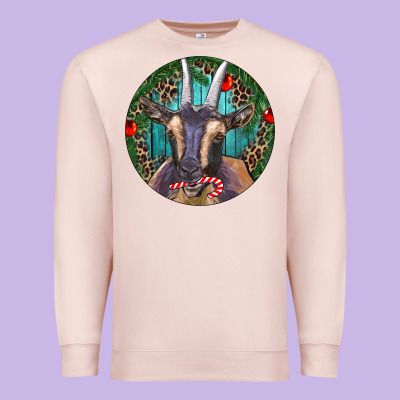 Premium Sweatshirt Dark Goat Christmas