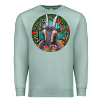 Seafoam Dark Goat Christmas Premium Sweatshirt - RanaPortraitStore
