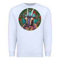 White Dark Goat Christmas Premium Sweatshirt - RanaPortraitStore
