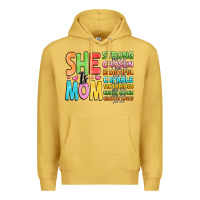 Antique Gold she is mom Premium Hoodie - JahusDesignShop
