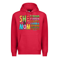 Cardinal she is mom Premium Hoodie - JahusDesignShop