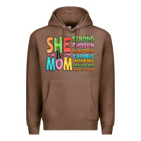 Chestnut she is mom Premium Hoodie - JahusDesignShop