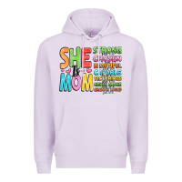 Lilac she is mom Premium Hoodie - JahusDesignShop