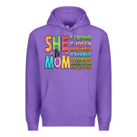 Purple she is mom Premium Hoodie - JahusDesignShop