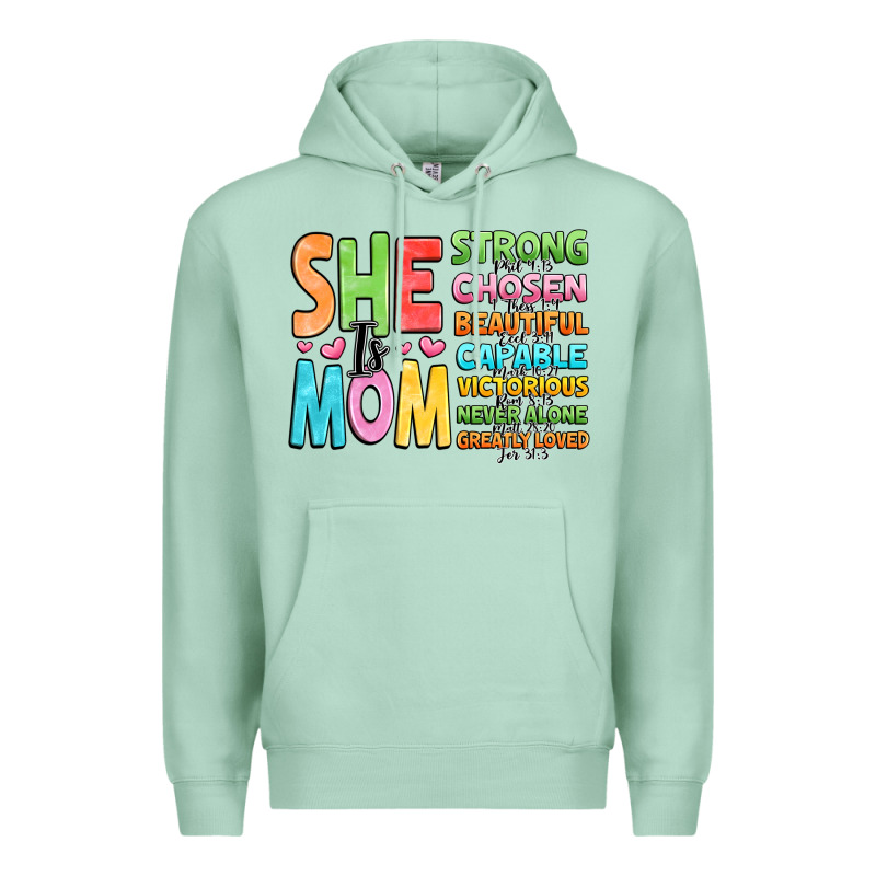 She Is Mom Premium Hoodie by JahusDesignShop | Teevron