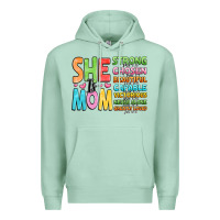 Seafoam she is mom Premium Hoodie - JahusDesignShop