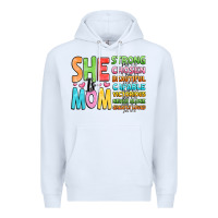 White she is mom Premium Hoodie - JahusDesignShop