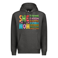 Charcoal Heather she is mom Premium Hoodie - JahusDesignShop