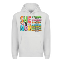 Dove Grey she is mom Premium Hoodie - JahusDesignShop