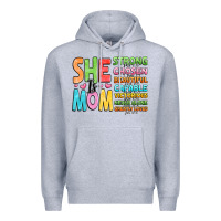 Heather Grey she is mom Premium Hoodie - JahusDesignShop