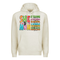 Oatmeal Heather she is mom Premium Hoodie - JahusDesignShop