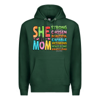 Sports Green she is mom Premium Hoodie - JahusDesignShop