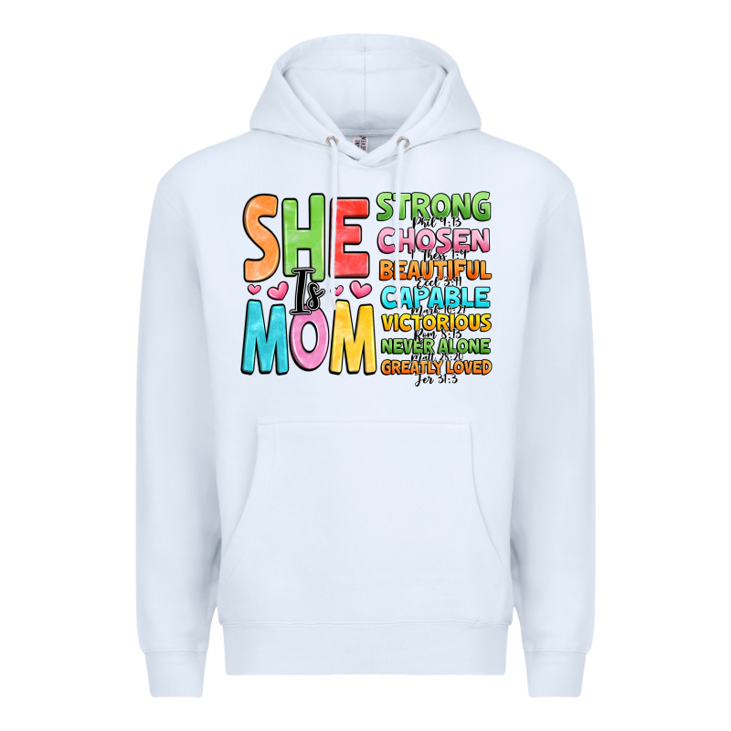 She Is Mom Premium Hoodie by JahusDesignShop | Teevron