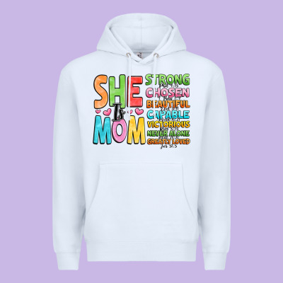 She Is Mom Premium Hoodie Designed By Jahusdesignshop