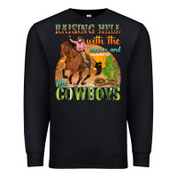 Black raising hell with the hippies and the cowboys Premium Sweatshirt - texasbilliewilder