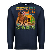 Navy raising hell with the hippies and the cowboys Premium Sweatshirt - texasbilliewilder