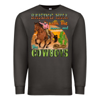 Smoke raising hell with the hippies and the cowboys Premium Sweatshirt - texasbilliewilder