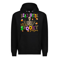 Black dead inside but it's spooky season Premium Hoodie - AdoDesignShop