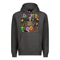 Charcoal Heather dead inside but it's spooky season Premium Hoodie - AdoDesignShop