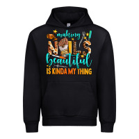 Black making nails beautiful is kinda my thing Urban Hoodie - AdoDesignShop
