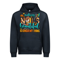 Navy making nails beautiful is kinda my thing Urban Hoodie - AdoDesignShop