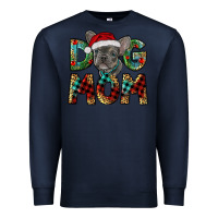 Navy Christmas French Bulldog Mom Premium Sweatshirt - RanaPortraitStore